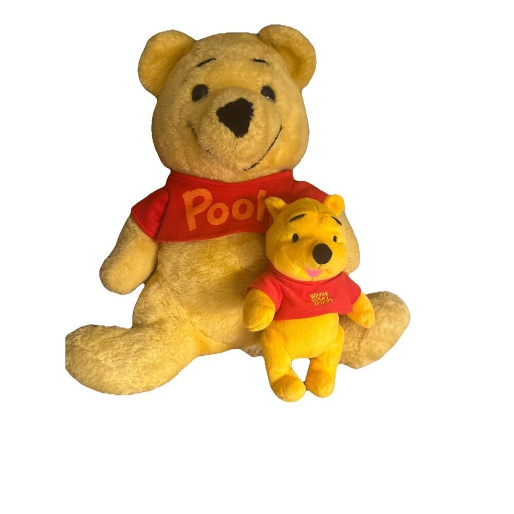 2 Lot 15” Winnie The Pooh Plush Vintage Disney Sears Canada 8” 2001 Fisher Price